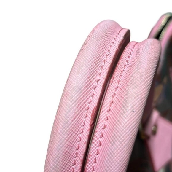 VIVIENNE WESTWOOD Hand Tote Bag PVC Brown pink Multicolor Orb from Japan - Picture 8 of 14